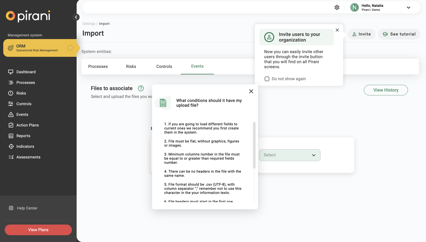 How does the events module work?